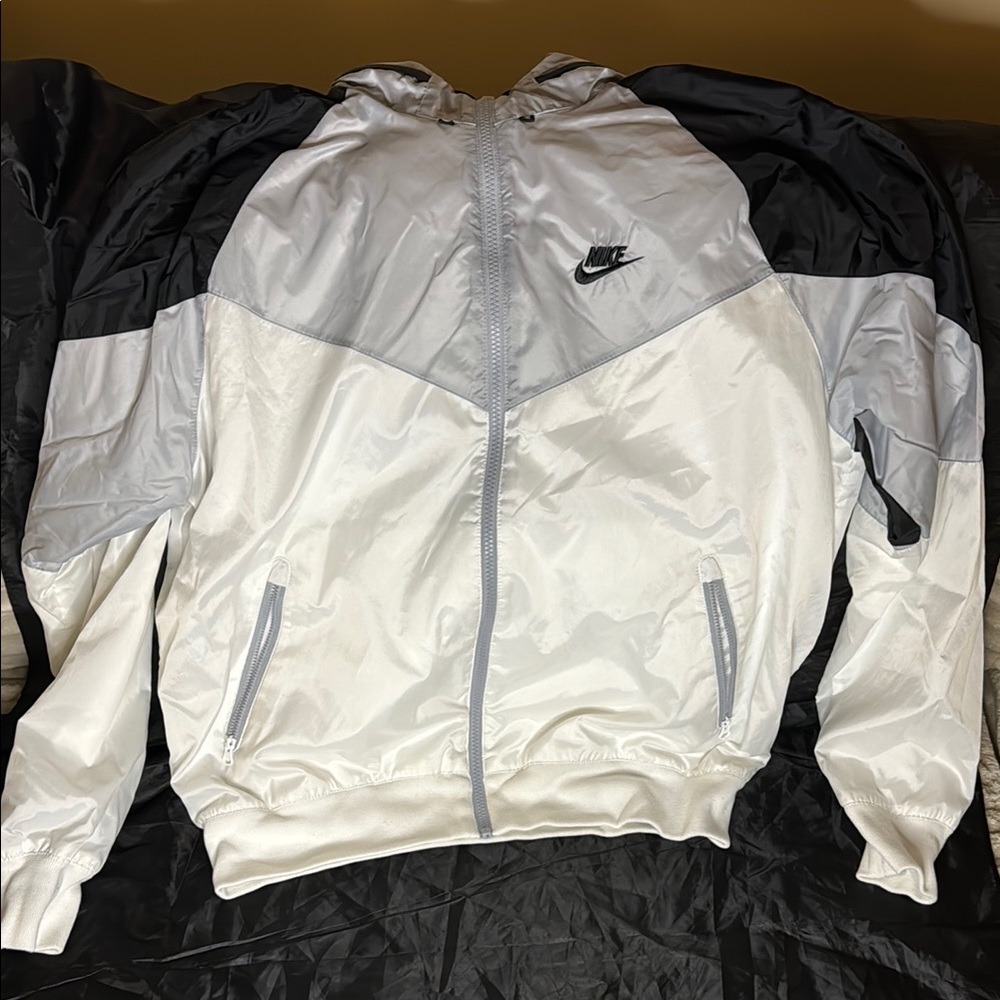 Nike Black and White Windbreaker Jacket